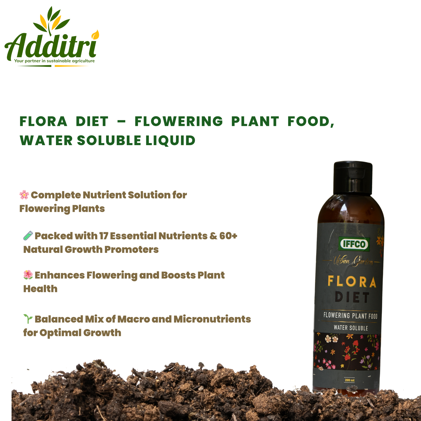 IFFCO Flora Diet – Flowering Plant Food, Water Soluble Liquid