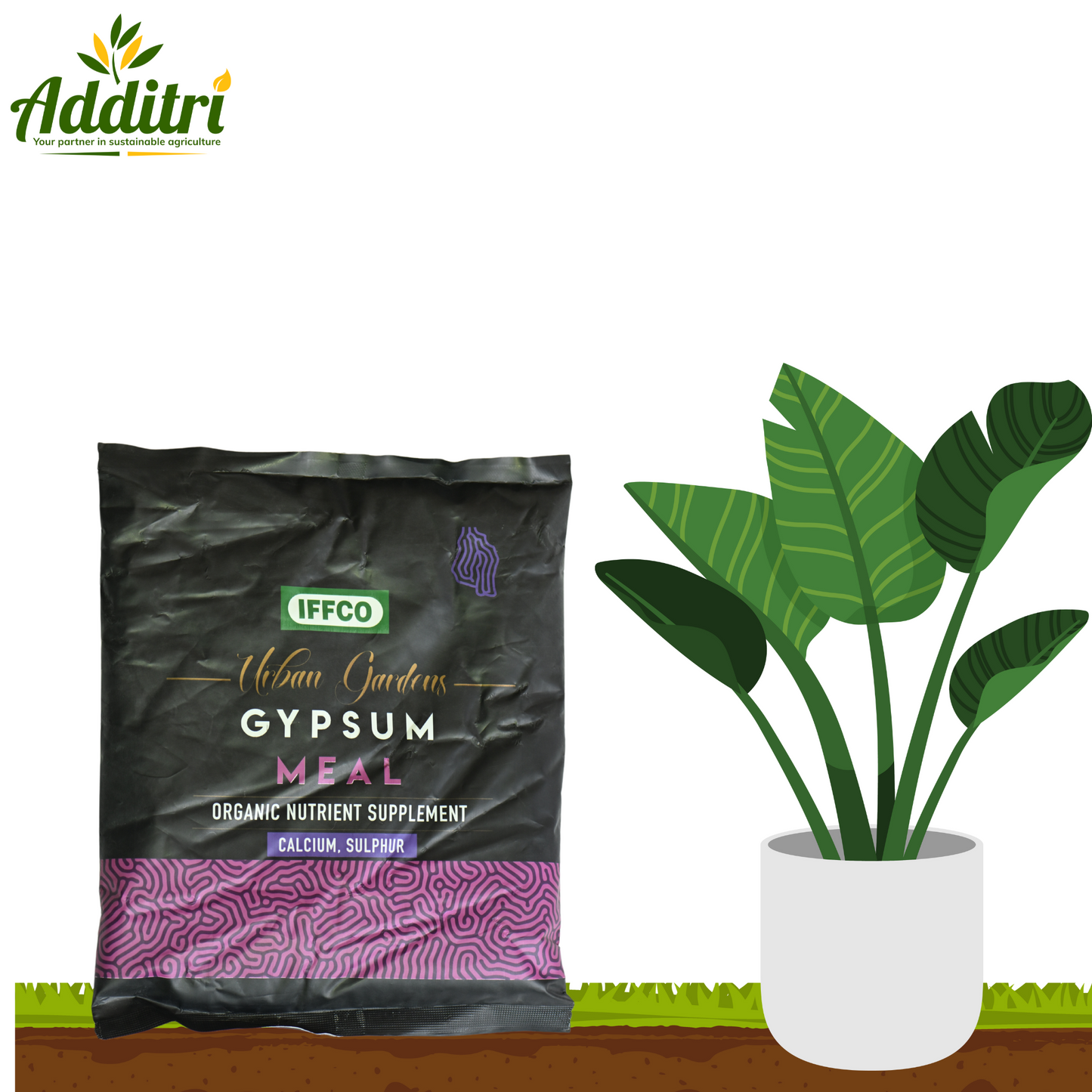 Gypsum Meal – Organic Calcium Sulphate Fertilizer & Soil Conditioner (900 G)