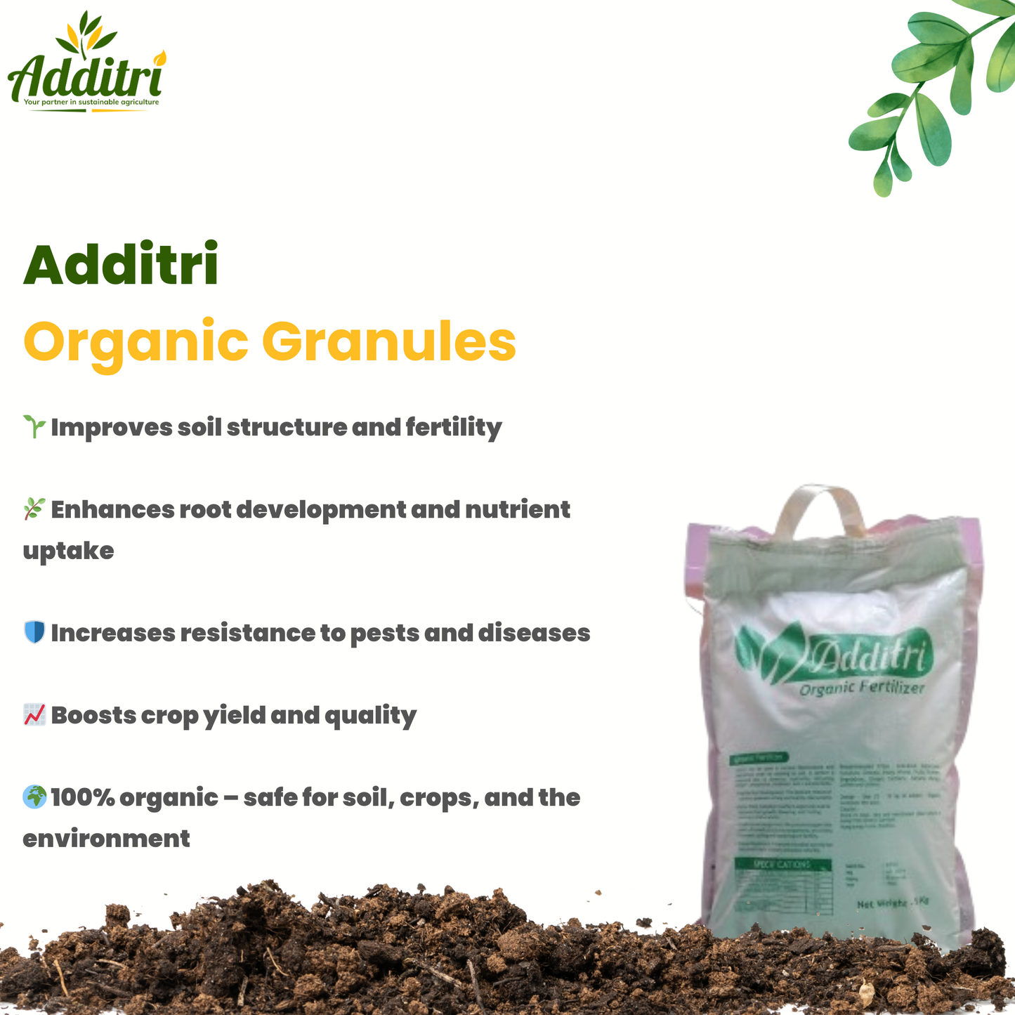 Organic Granules | Nutrient-Rich Soil Booster & Fertilizer