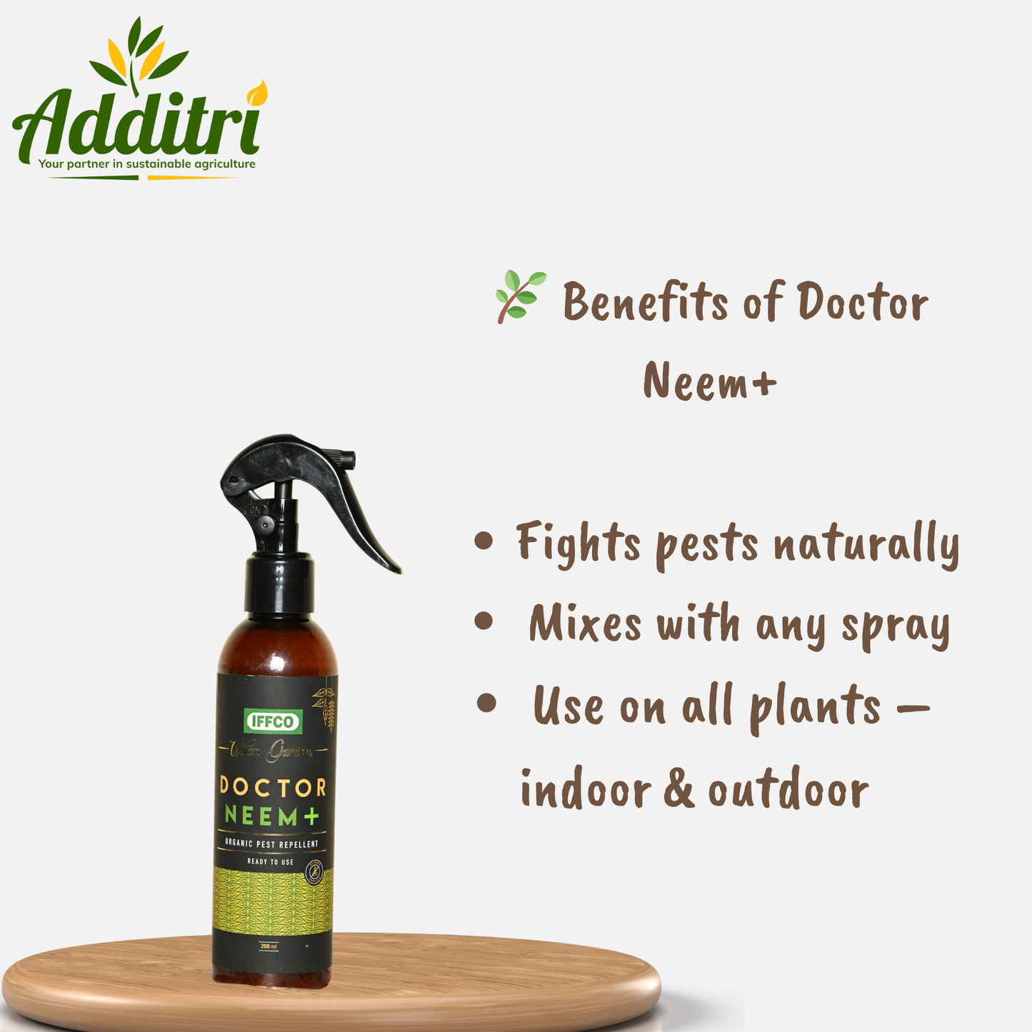 IFFCO Doctor Neem+ Neem, Pongamia & Lemongrass Oil Ready-to-Use Spray (200ml)
