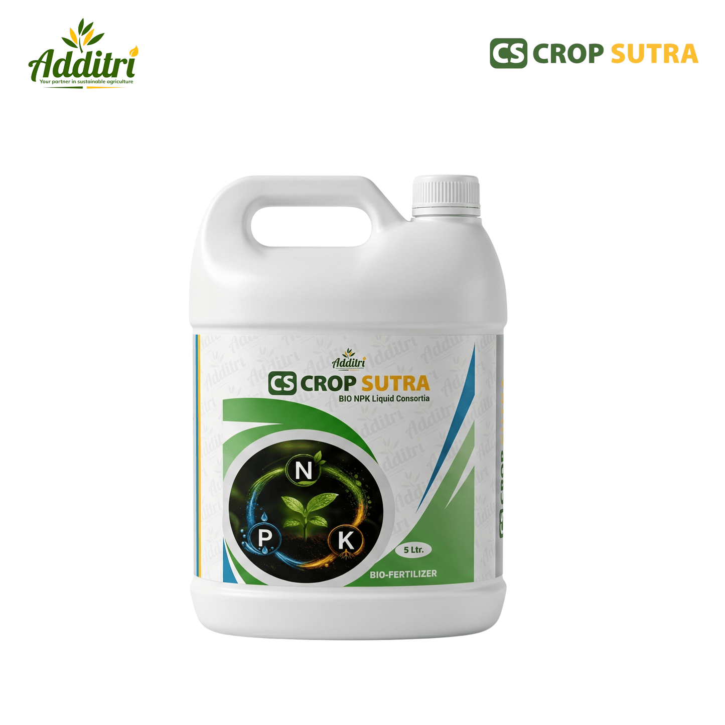 Crop Sutra® | BIO NPK Liquid Consortia | Microbial Biofertilizer for All Crops | 5L
